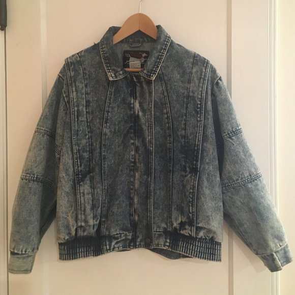 Vintage Ruth Douglas Bomber-Style Denim Jacket - Picture 2 of 5